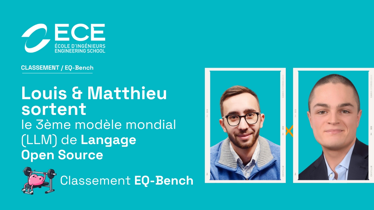 Un LLM développé par 2 étudiants de l’ECE se classe 2ème dans la catégorie 72B Open Source sur EQ-Bench