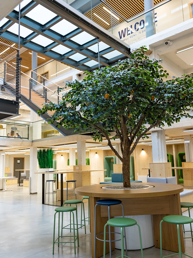 Photo of the renovated interior of the Rennes campus of the ECE business school