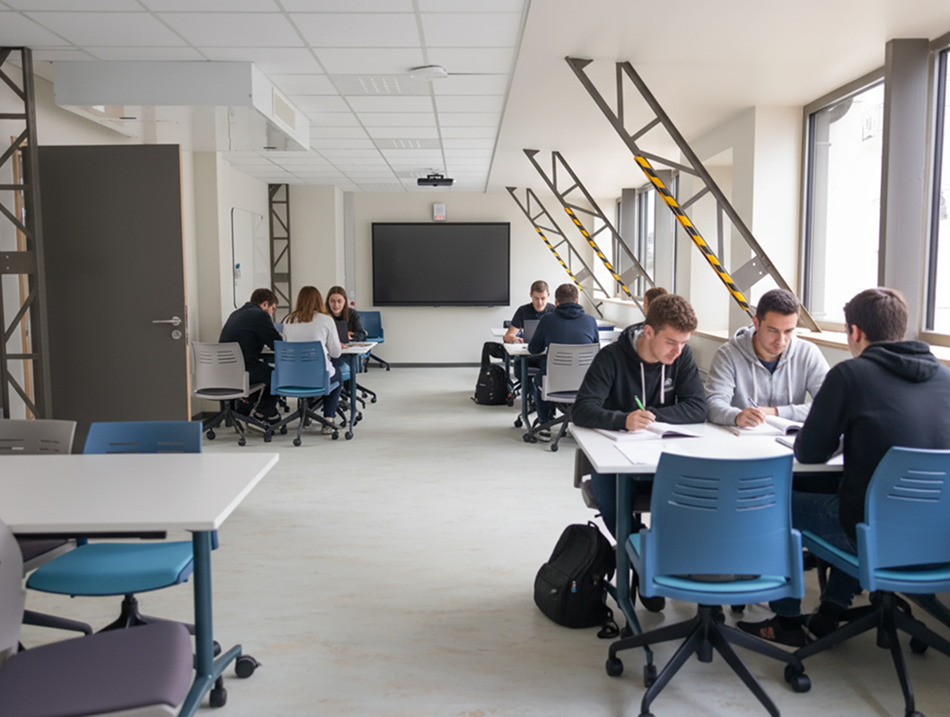 Salle de cours du campus de Rennes de l’école de commerce ECE