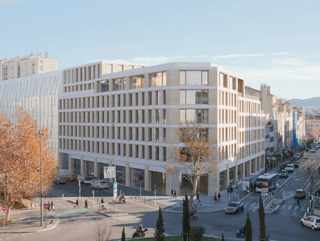 Vue d’extérieur du campus de l'école d'ingénieurs ece à Marseille