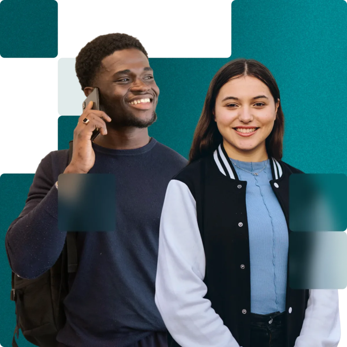 Étudiants de l’école d’ingénieur ECE au téléphone